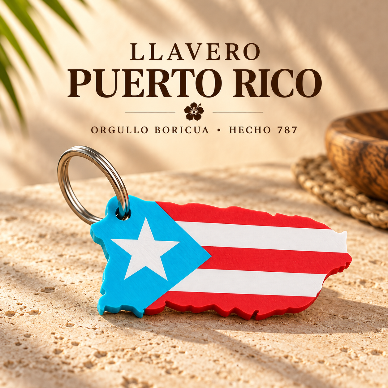 Llavero Silueta de Puerto Rico