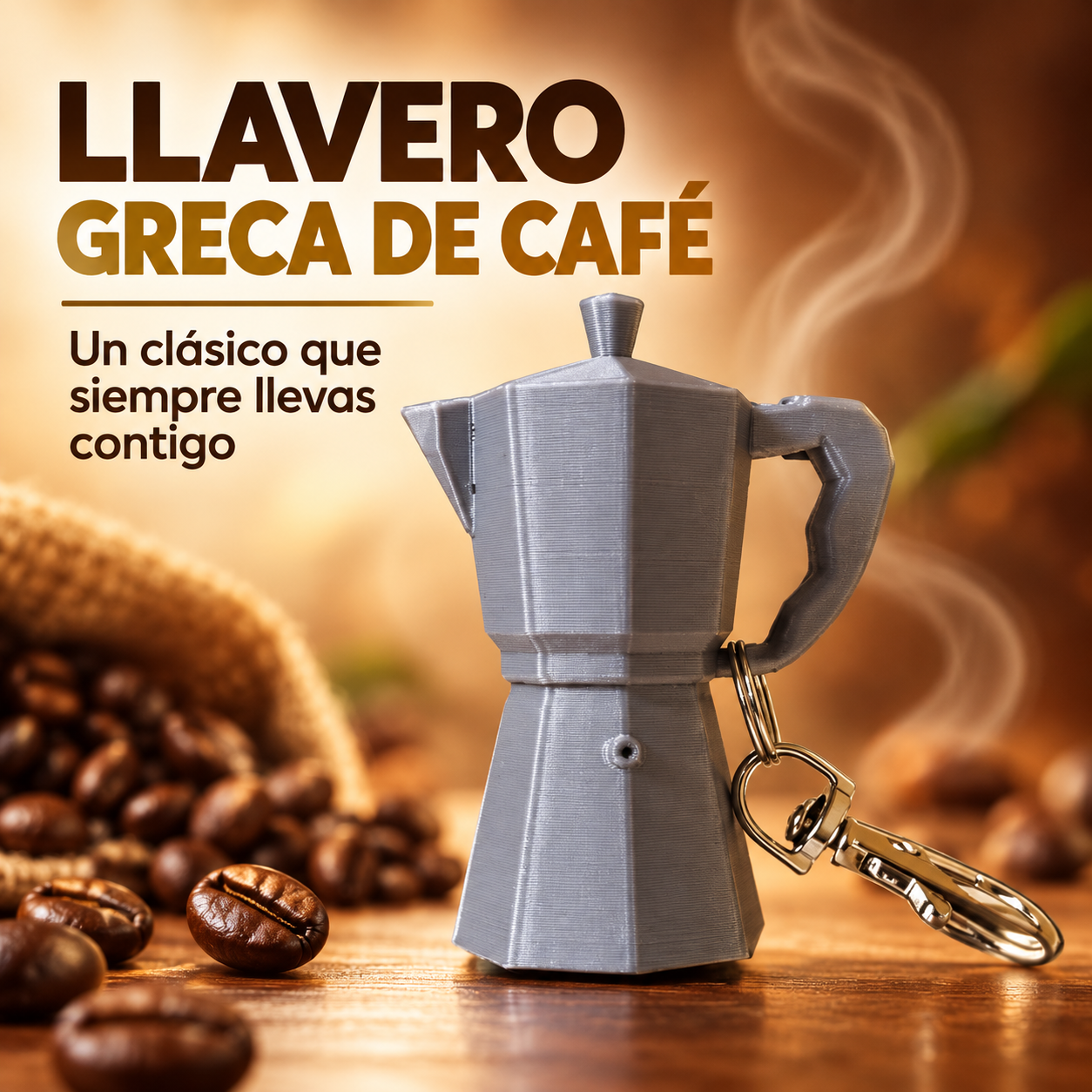 Llavero Greca de Café