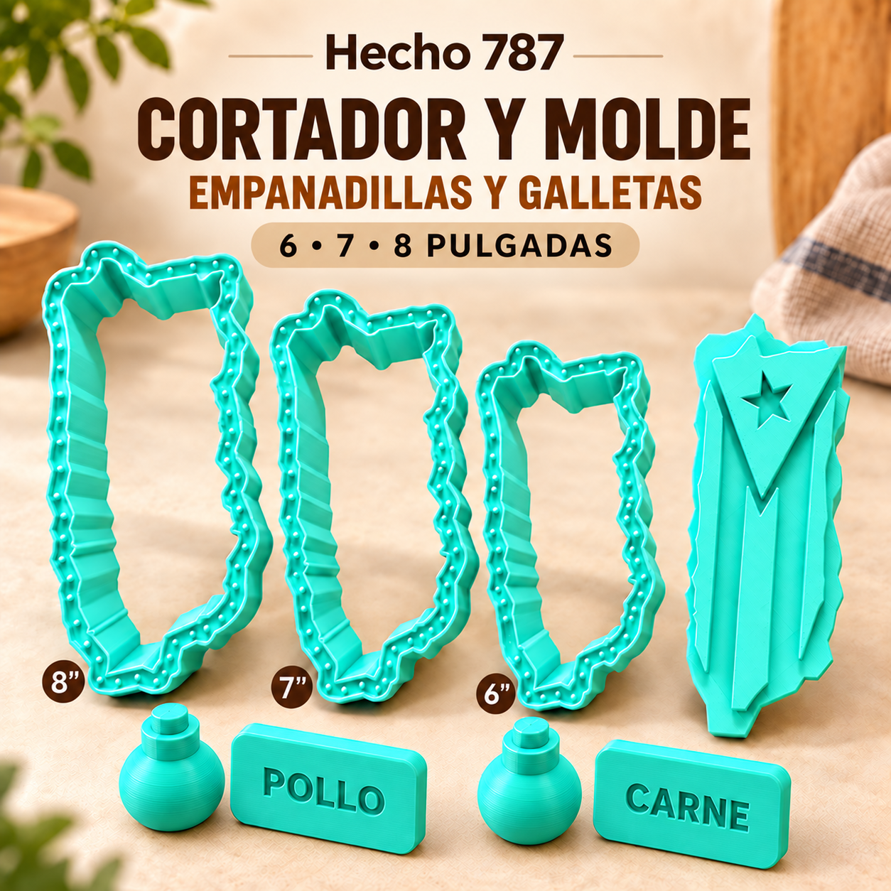 Cortador para Empanadillas y Galletas Puerto Rico